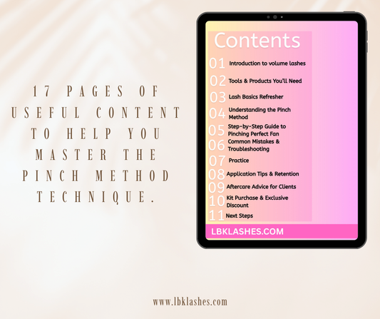 Volume Lash Masterclass - The Pinch Method Training Book